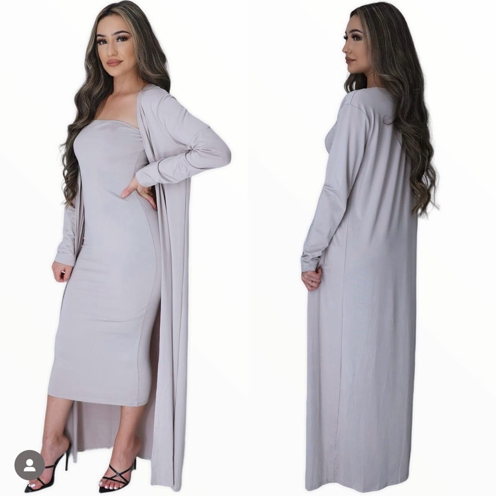 2 Piece Dress & Cardigan
